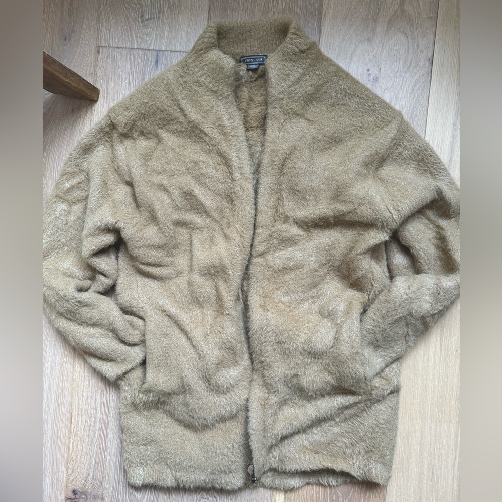 Point Sur J Crew Fuzzy Teddy Jacket Size Medium